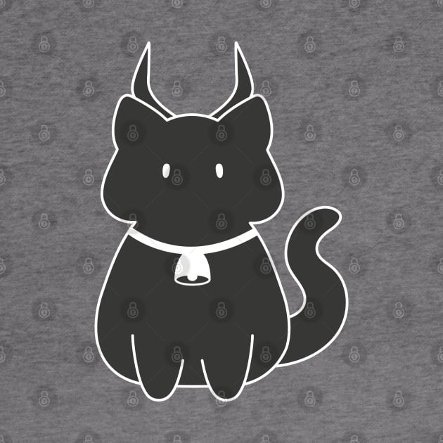Taurus Cat Zodiac Sign (Black and White) by artdorable